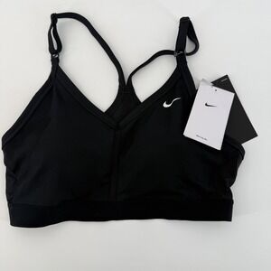 Nike‎ Women's Black Light Support Sports Bra Dri-FIT Athletic Fitness Large